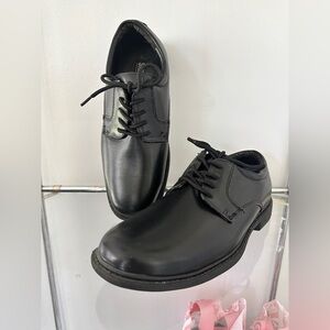 Stacy Adam’s Kids 6 Black Austin Plain Toe Oxford Dress Tuxedo Shoe Matte
